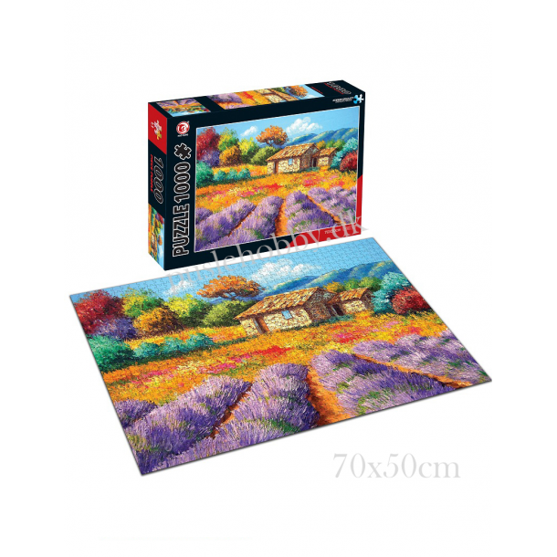 Impressionistisk lavendelmark (1000 brk. pap)