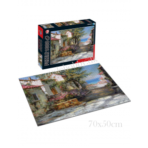 Impressionistisk landsby motiv (1000 brk. pap)