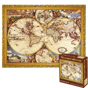 Antikt Verdenskort (1000 brk. pap)