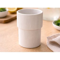 Gipsform til kop med lodrette striber, h�jde 100 mm