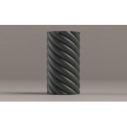 5-delt Gipsform til vase med spiralm�nster, h�jde 200mm