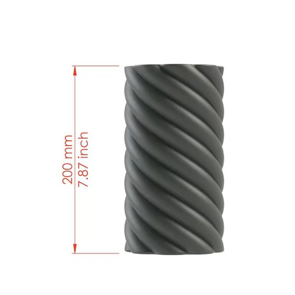 5-delt Gipsform til vase med spiralm�nster, h�jde 200mm