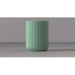 Gipsform til vase med lamelm�nster, h�jde 126mm
