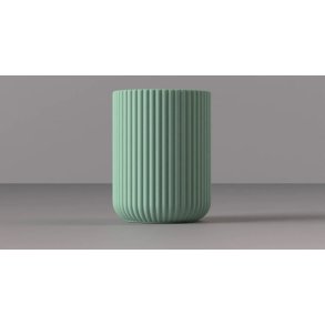 Gipsform til vase med lamelm�nster, h�jde 126mm