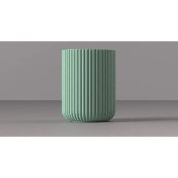 Gipsform til vase med lamelm�nster, h�jde 126mm