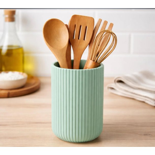 Gipsform til vase med lamelm�nster, h�jde 126mm