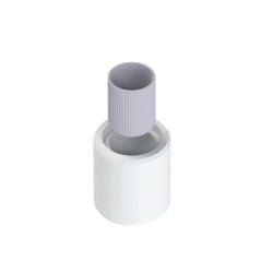 Gipsform til vase med lamelm�nster, h�jde 126mm