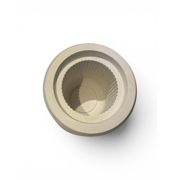 Gipsform til vase med lamelm�nster, h�jde 126mm