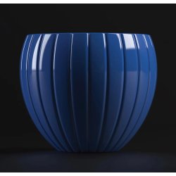 5-delt Gipsform til vase med bredt lamelm�nster, h�jde 160mm