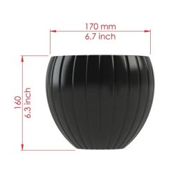5-delt Gipsform til vase med bredt lamelm�nster, h�jde 160mm