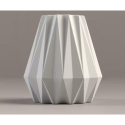 5-delt Gipsform til vase med skarpt m�nster, h�jde 180mm