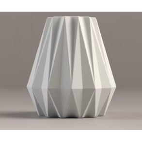 5-delt Gipsform til vase med skarpt m�nster, h�jde 180mm