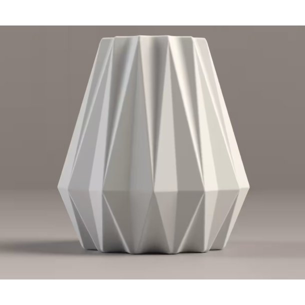 5-delt Gipsform til vase med skarpt m�nster, h�jde 180mm