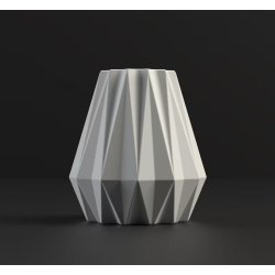 5-delt Gipsform til vase med skarpt m�nster, h�jde 180mm