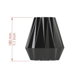 5-delt Gipsform til vase med skarpt m�nster, h�jde 180mm