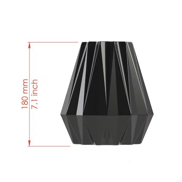5-delt Gipsform til vase med skarpt m�nster, h�jde 180mm