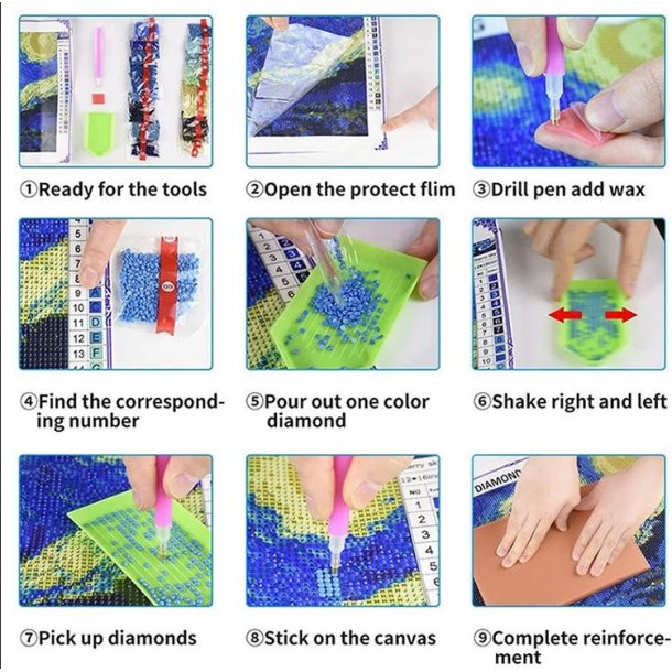 Rhinstensbroderi M001 (40x50)